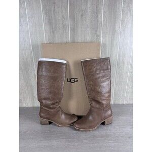 UGG Australia Womens Carlin Closed Toe Knee High Boots Taupe Size 9 US 40EU